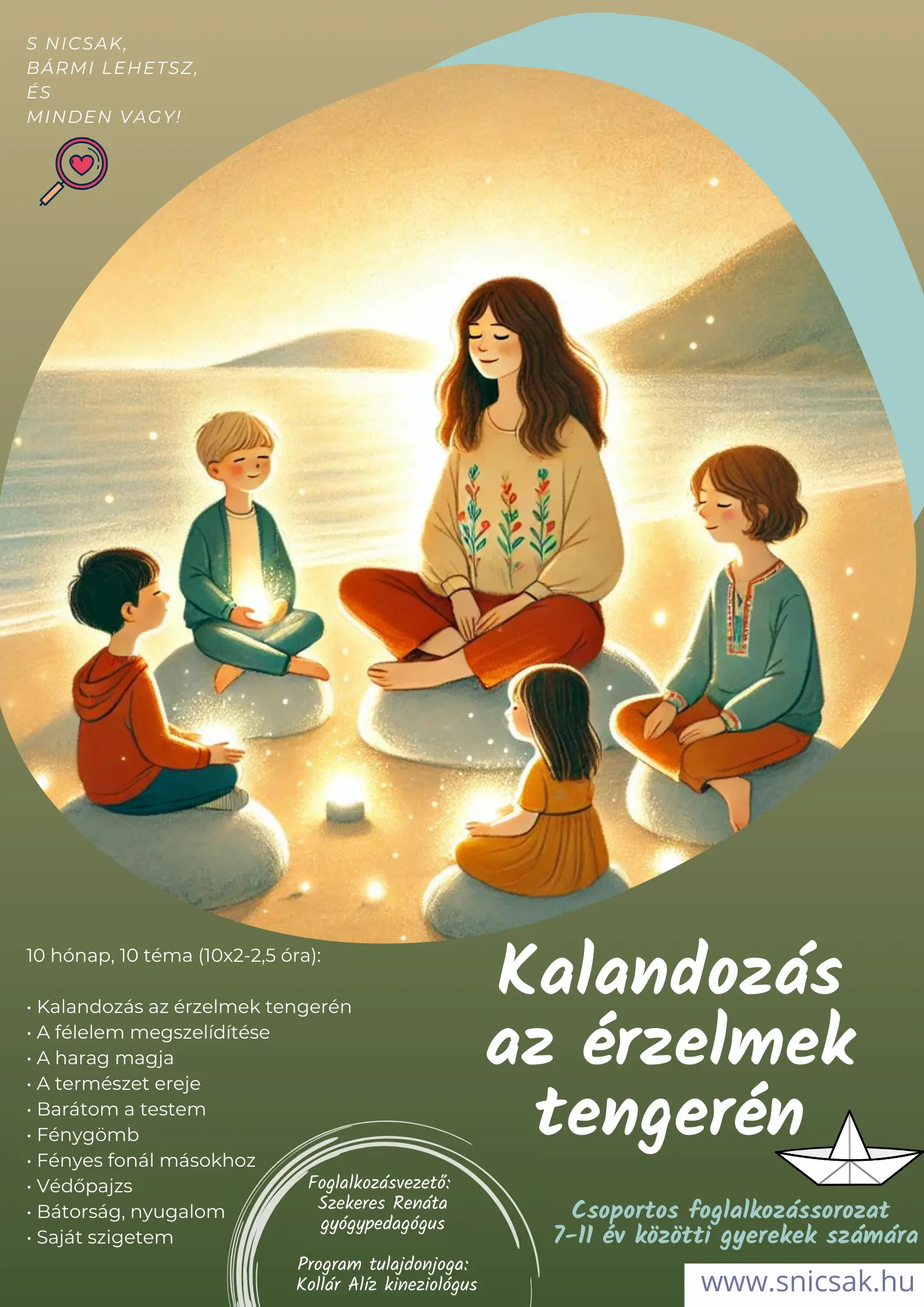 Kalandozás az érzelmek tengerén – csoportos foglalkozássorozat 7-11 éves gyerekeknek
